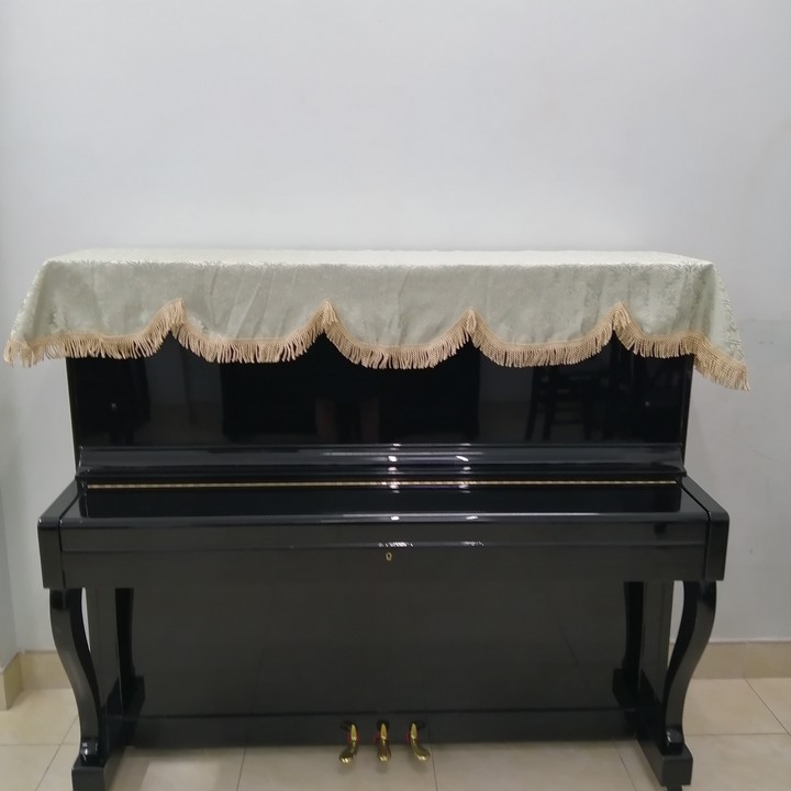 KHĂN PHỦ ĐÀN PIANO CƠ MÀU XANH GẤM CAO CẤP