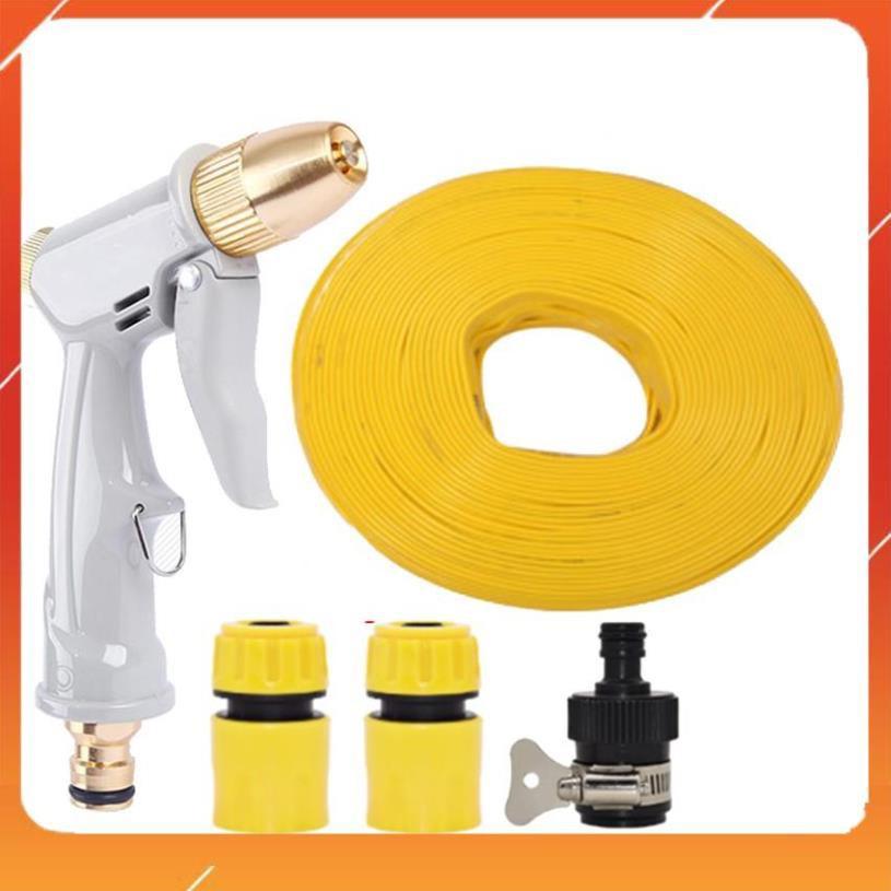 Bộ dây vòi xịt nước rửa xe, tưới cây tăng áp 3 lần, loại 15m 206846