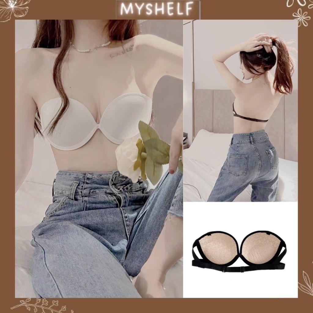 M87. Áo ngực không dây, áo ngực đệm tim hở lưng chống tụt xuất Nhật tạo nhiều kiểu