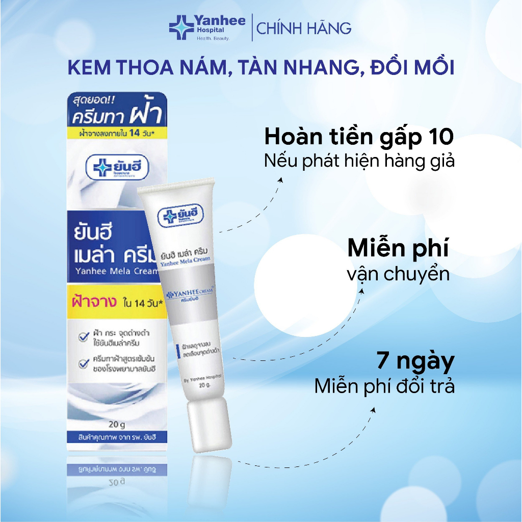 Kem Giảm Nám, Tàn Nhang, Đồi Mồi Yanhee Mela Cream (20g)