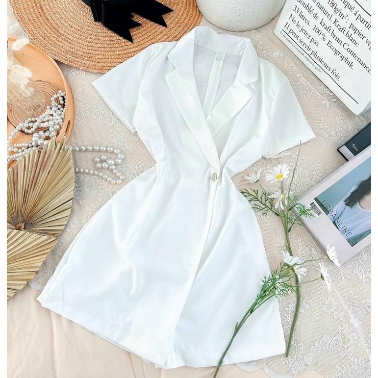 Jumpsuit cổ vest tà chéo