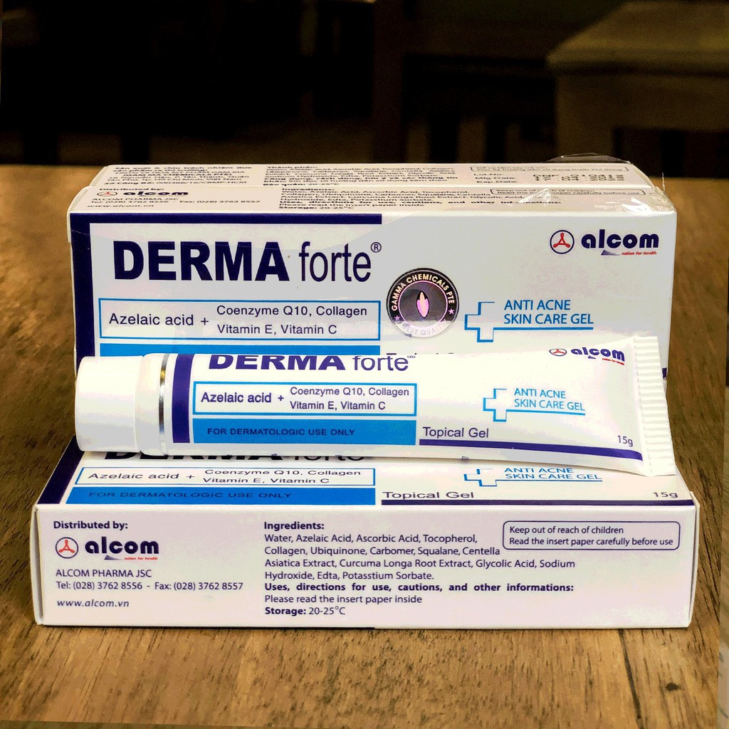 Gel Hỗ Trợ Giảm Mụn, Thâm Sẹo Và Dưỡng Da Gamma Derma Forte Gel 15g - Bản thường