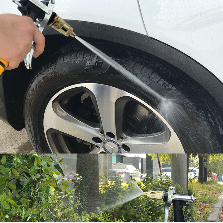 Vòi nước rửa xe tưới cây tăng áp thông minh loại 5m cao cấp TLG 236498-1 (dây trắng-đai,nối xanh)