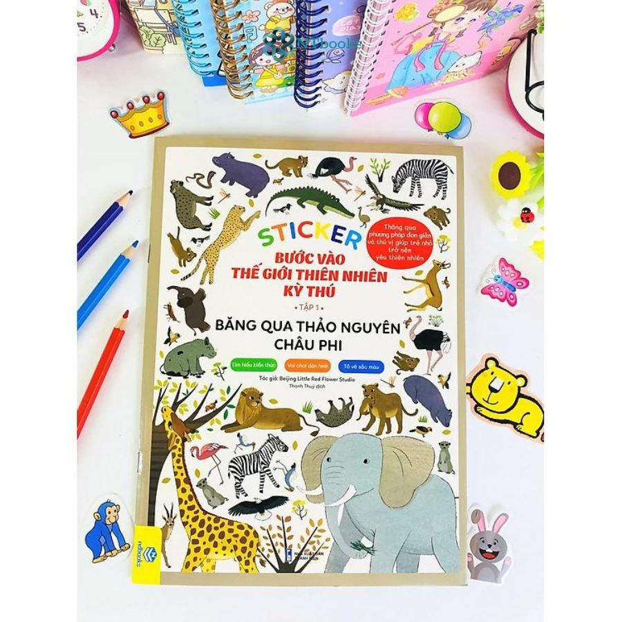 Combo 5 cuốn sách Sticker Bước Vào Thế Giới Thiên Nhiên Kỳ Thú Tập 1