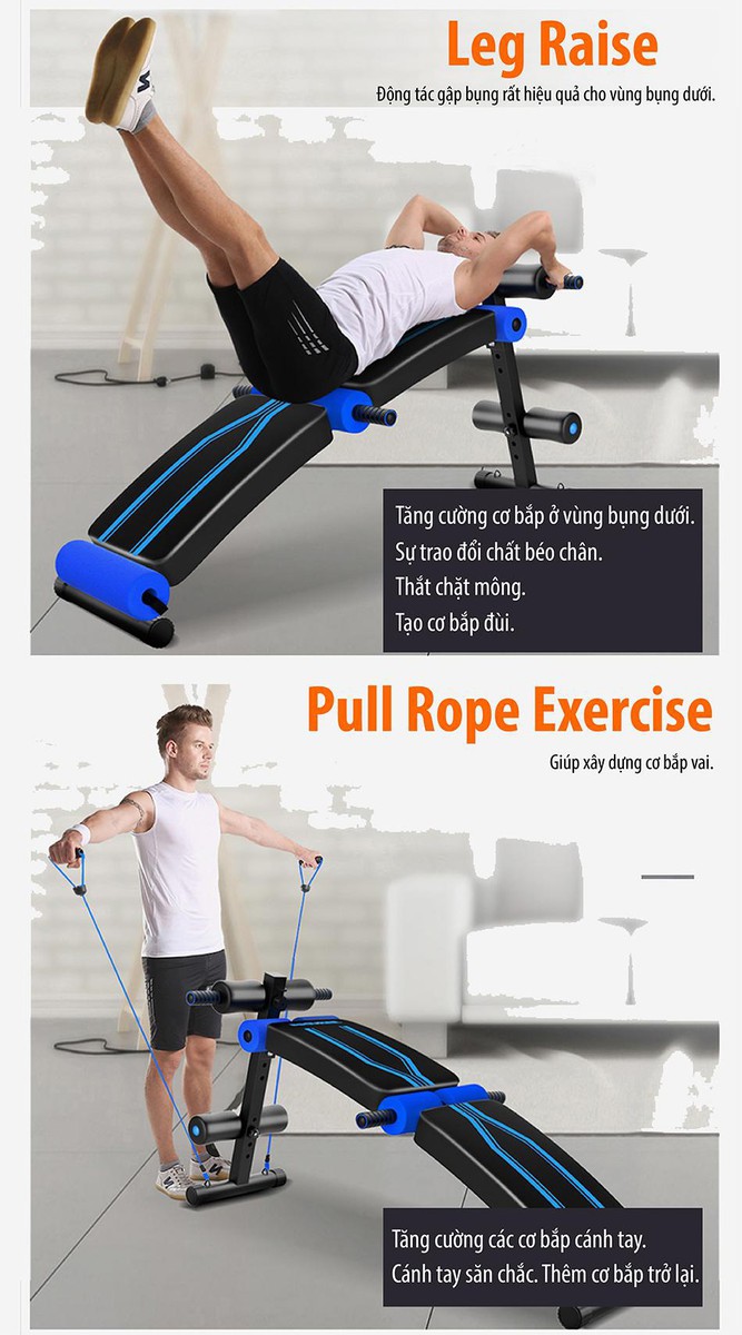 Ghế Tập Bụng Cong Muse Màu Có Chốt Gập BG SU-118