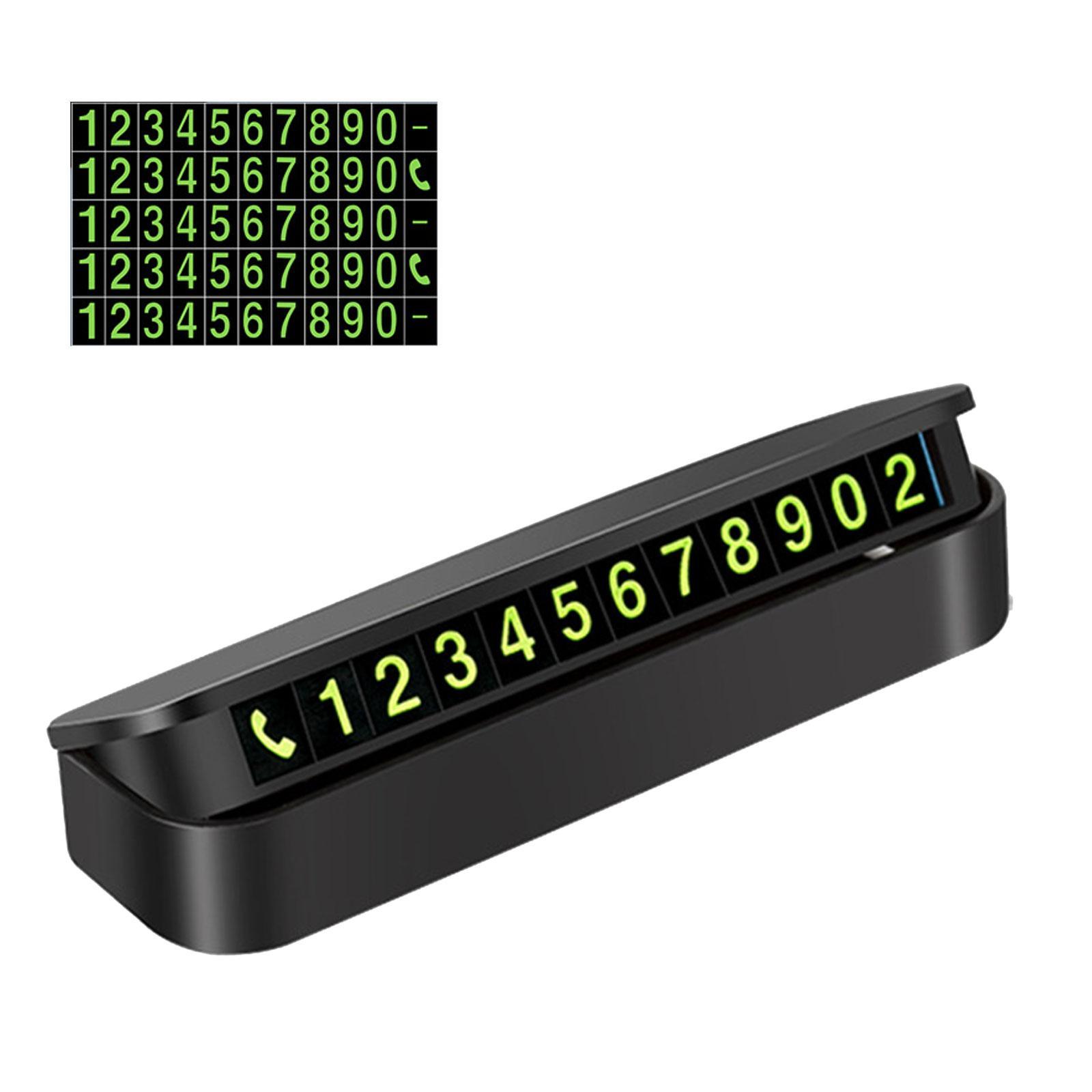 Car Phone Number Plate Stop Accessories Hidden Parking Phone Number Card