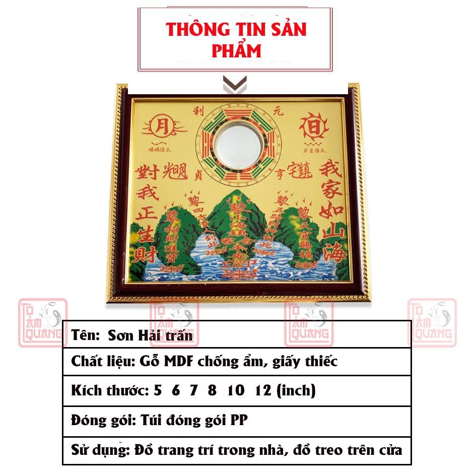 Tranh phong thủy sơn hải trấn bát quái gương cầu lồi xua đuổi tà ma - Trấn trạch mang lại bình an - TÔ TÂM QUANG