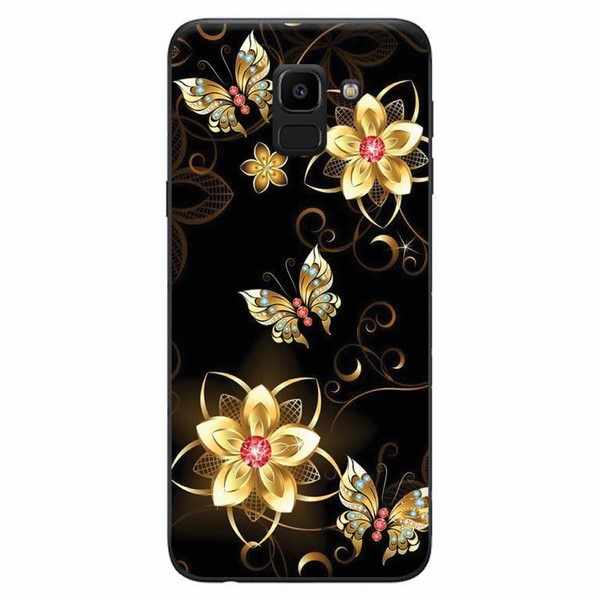 Ốp Lưng Dành Cho Điện Thoại Samsung Galaxy J6 2018 - Bướm Hoa Vàng