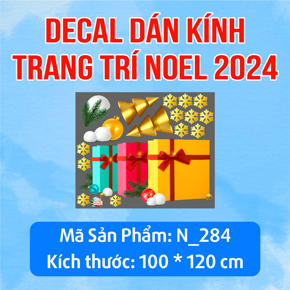 DECAL TRANG TRÍ NOEL 2024 CHO TRUNG TÂM THƯƠNG MẠI