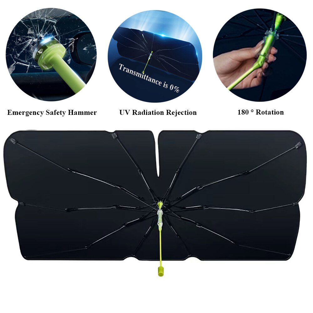 Dù che nắng kính lái Ô Tô Car Sun Shade Protector Parasol Auto Front Window 2in1