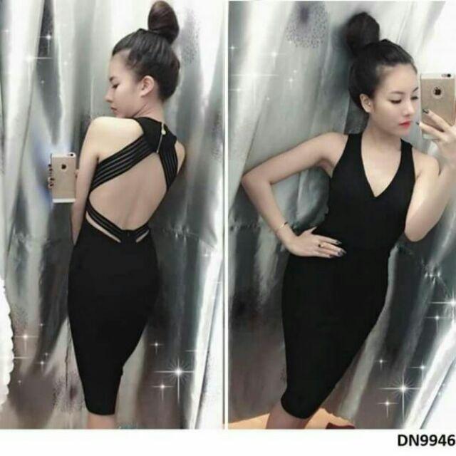 Đầm body sexy hở lưng