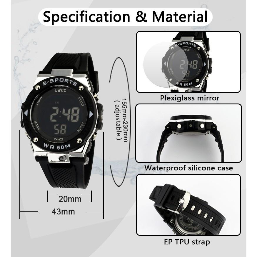 Đồng hồ thời trang silicone đồng hồ đa chức năng không thấm nước