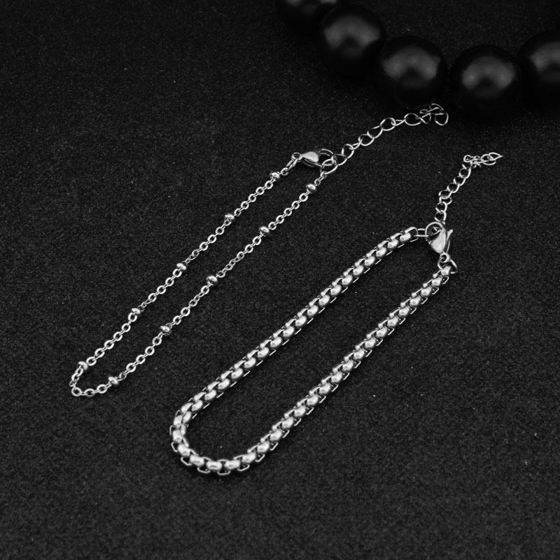 Set 2 vòng tay lắc tay dạng xích unisex