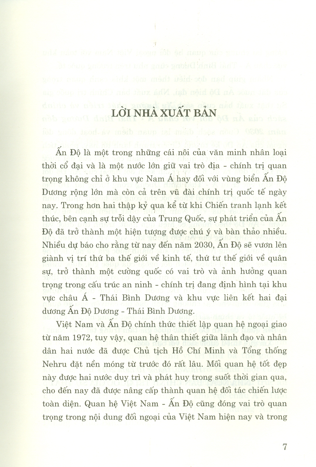 Xu Hướng Phát Triển Và Chính Sách Của Ấn Độ Đối Với Châu Á - Thái Bình Dương Đến Năm 2030 (Sách Chuyên Khảo)