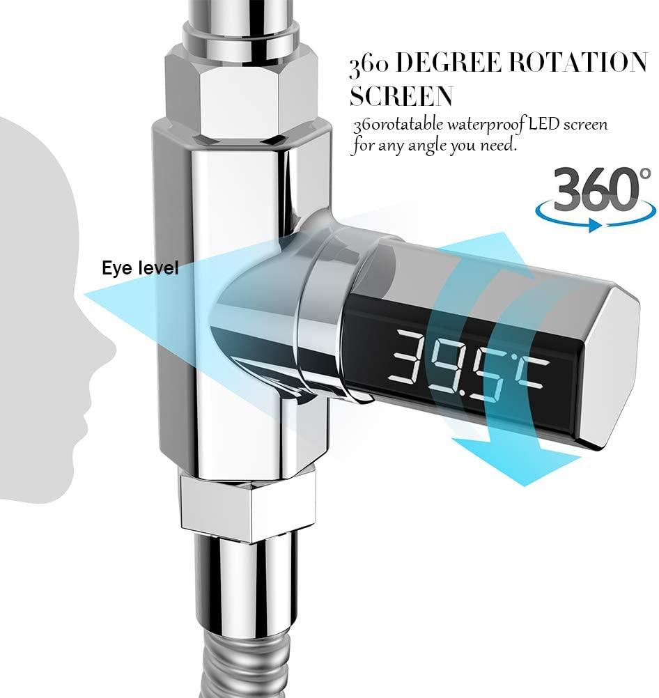 Nhiệt độ phòng tắm kỹ thuật số, hiển thị nhiệt độ trên màn hình chiếu đèn LED để kiểm soát nhiệt độ nước trong chăm sóc em bé.