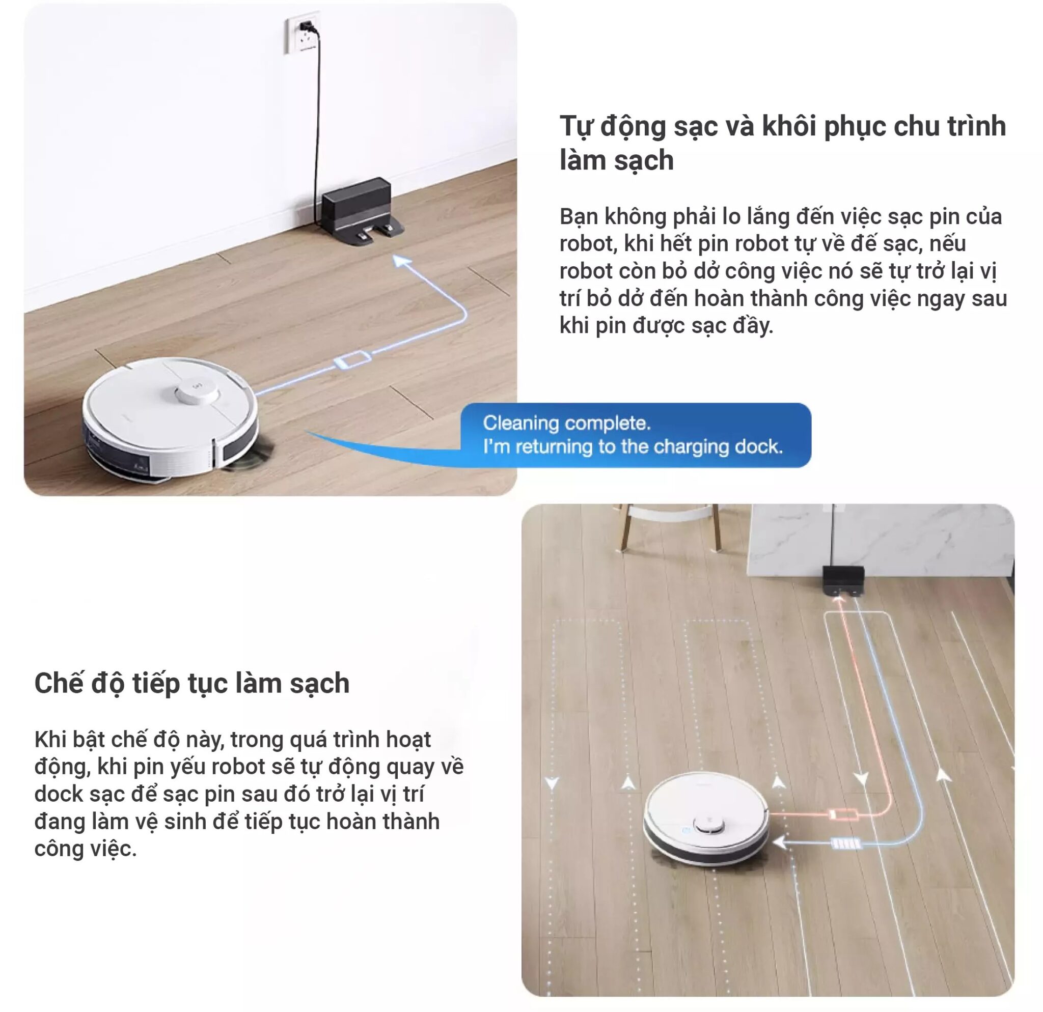 Robot hút bụi lau nhà thông minh Ecovacs Deebot N8 Pro Plus Bản Quốc Tế - Tích Hợp Dock Sạc Tự Động Hút Rác, Lưc Hút 2600PA, Bản Đồ Lasez TrueMapping Chính Xác Hơn Công Nghệ TrueDetect3D - Hàng Chính Hãng