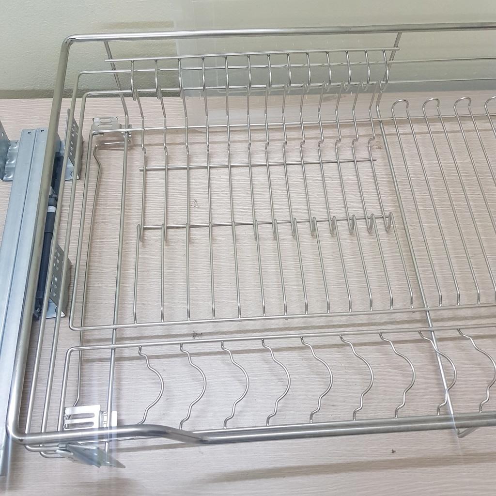 Giá Úp Bát Đĩa Tủ Bếp Dưới INOX304 Nan Tròn Hàng Chính Hãng