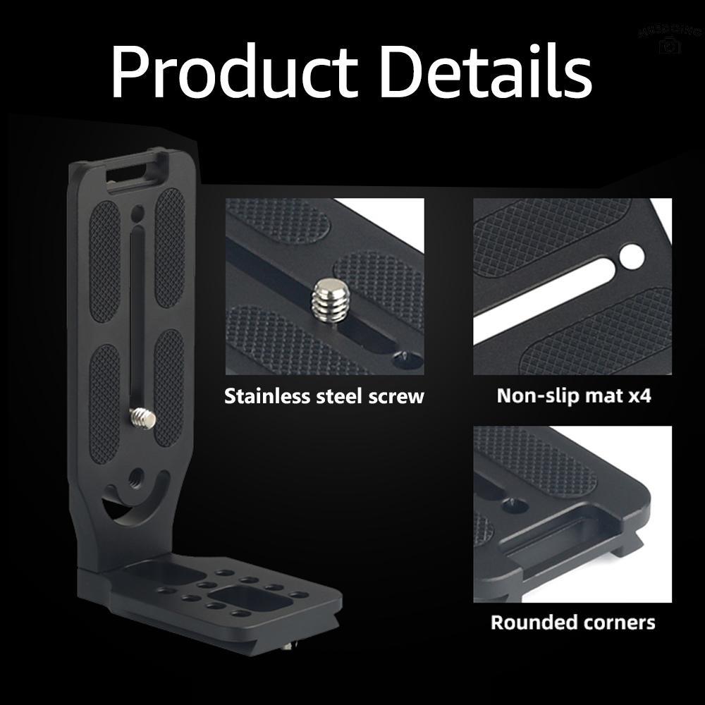 Giá Đỡ Máy Ảnh Hình Chữ L Bằng Hợp Kim Nhôm Ổn Định 1 / 4 Inch Tiêu Chuẩn Arca Swiss Cho Dslr Canon Nikon Sony Dji Ronin Mosts