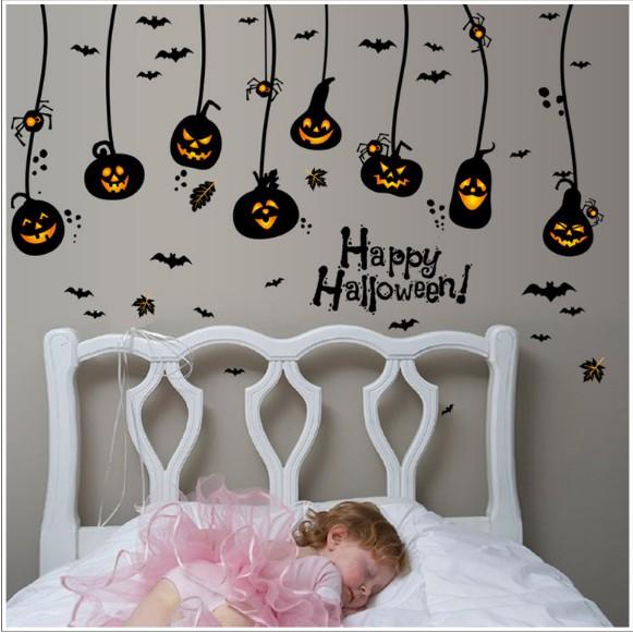 Decal trang trí tường - Rèm dây lễ hội Halloween
