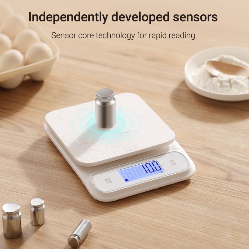 Cân Điện Tử Xiaomi Youpin SENSSUN 0.1g Độ Chính Xác Cao Chống Thấm Nước IP67 Có Màn Hình Hiển Thị Đèn Nền