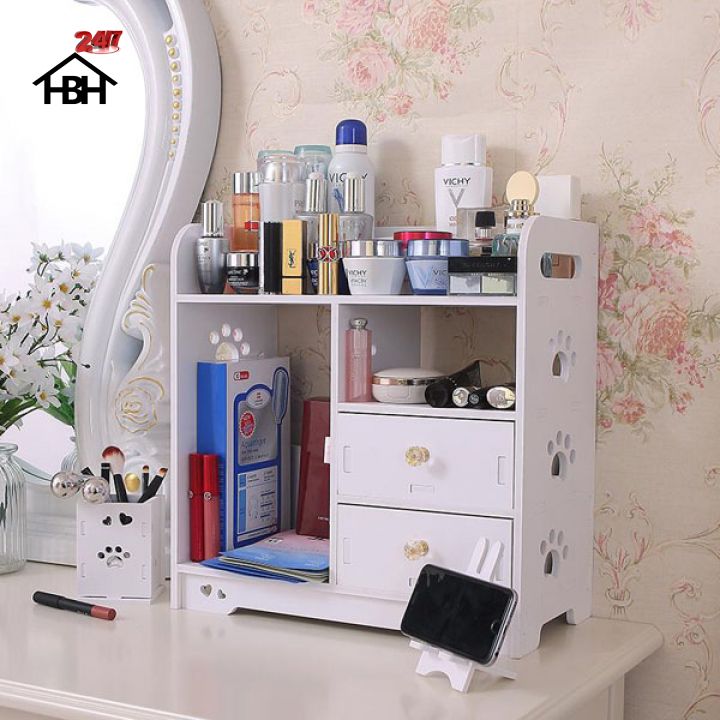 Kệ để đồ trang điểm hoa văn bàn chân chó