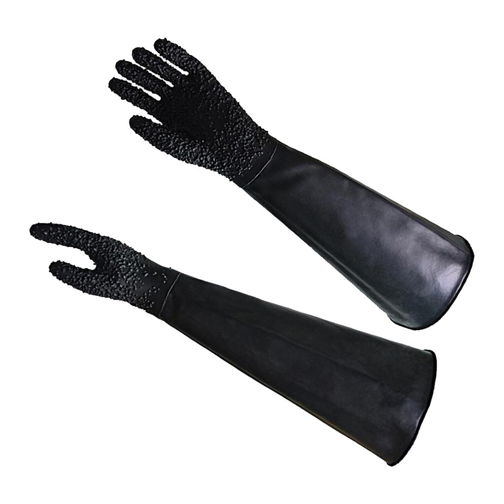 2Pcs Heavy Duty Sandblasting Work Gloves Left for Sand Sand Blasting Cabinet