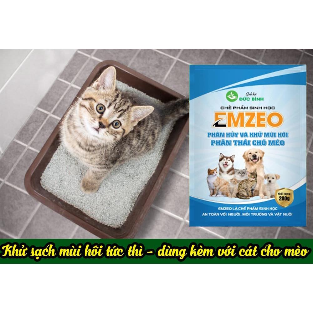 Chế Phẩm Vi Sinh EMZEO Thú Cưng - Đức Bình 200Gr Khử Mùi Hôi Phân Chó Mèo Và Thú Cưng