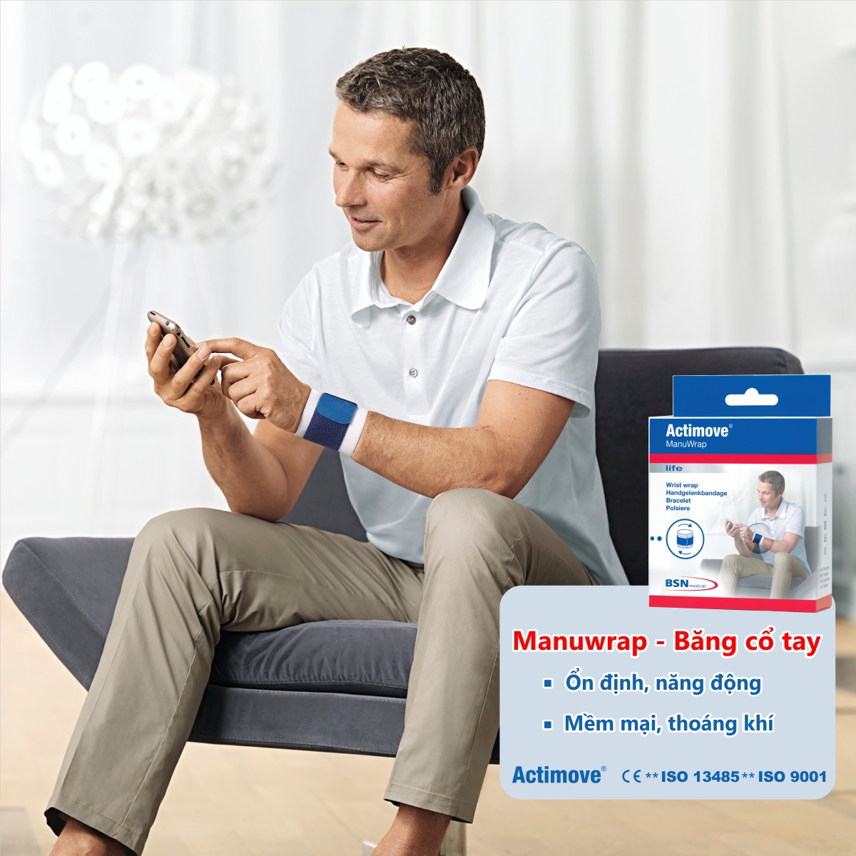 Băng cổ tay chấn thương và thể thao Actimove TaloWrap