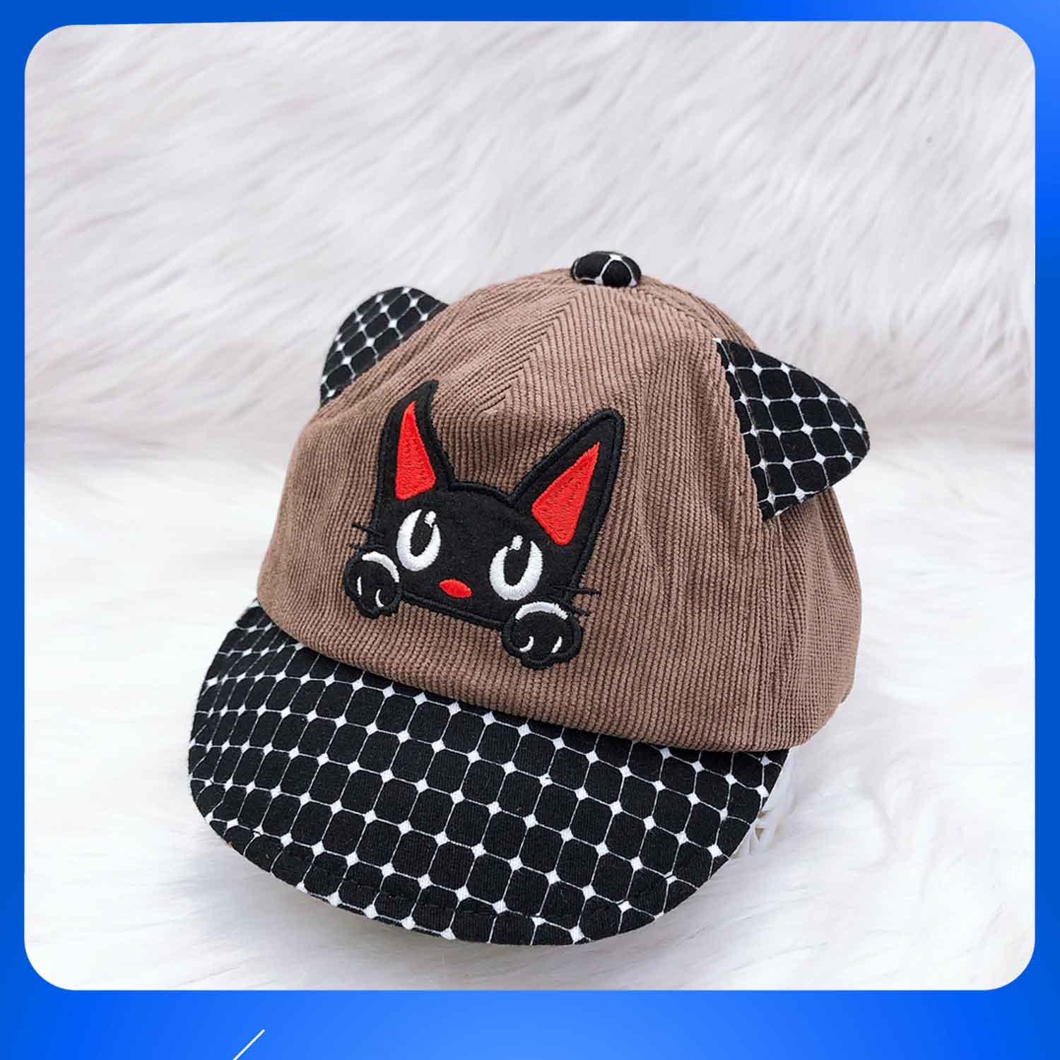 Nón Kết Bé Trai Mèo Con Cao Cấp Duy Ngọc Size 48 Dành Cho Bé Từ 1 Đến 2 Tuổi