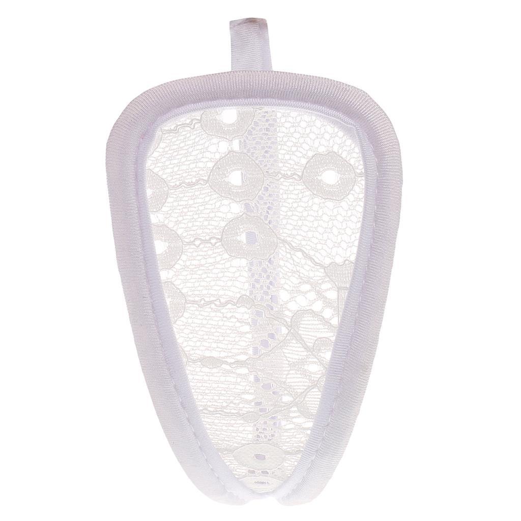 2/set Women Sexy Black & White Lace C String Thong Invisible Underwear