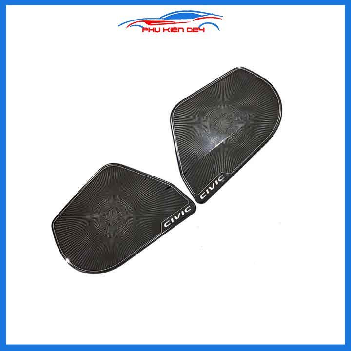 Bộ ốp màng loa vân Titan cho xe Civic 2016-2017-2018-2019-2020-2021 chống xước trang trí nội thất ô tô