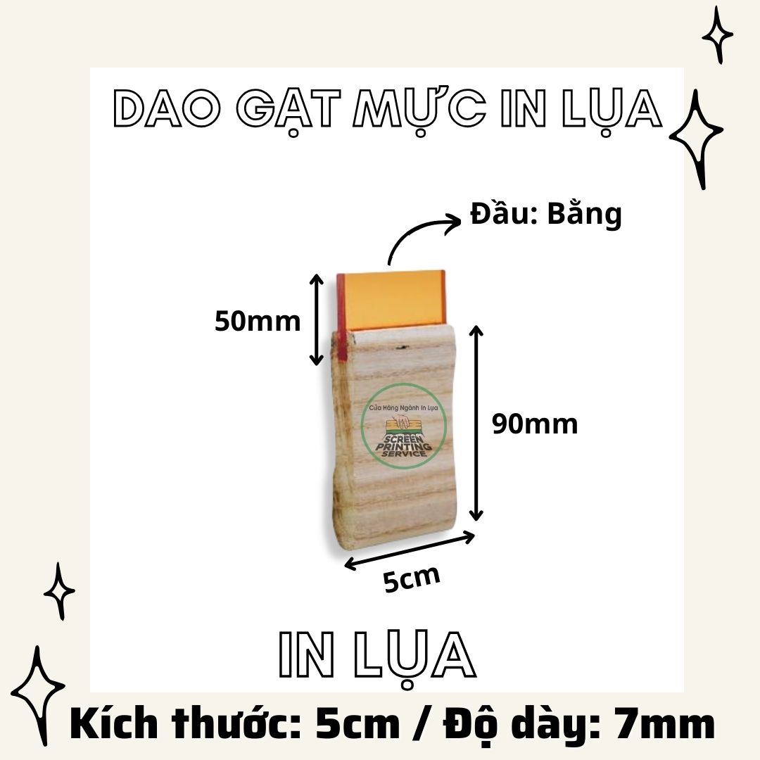 Dao gạt mực in lụa dày 7mm, độ cứng 70A