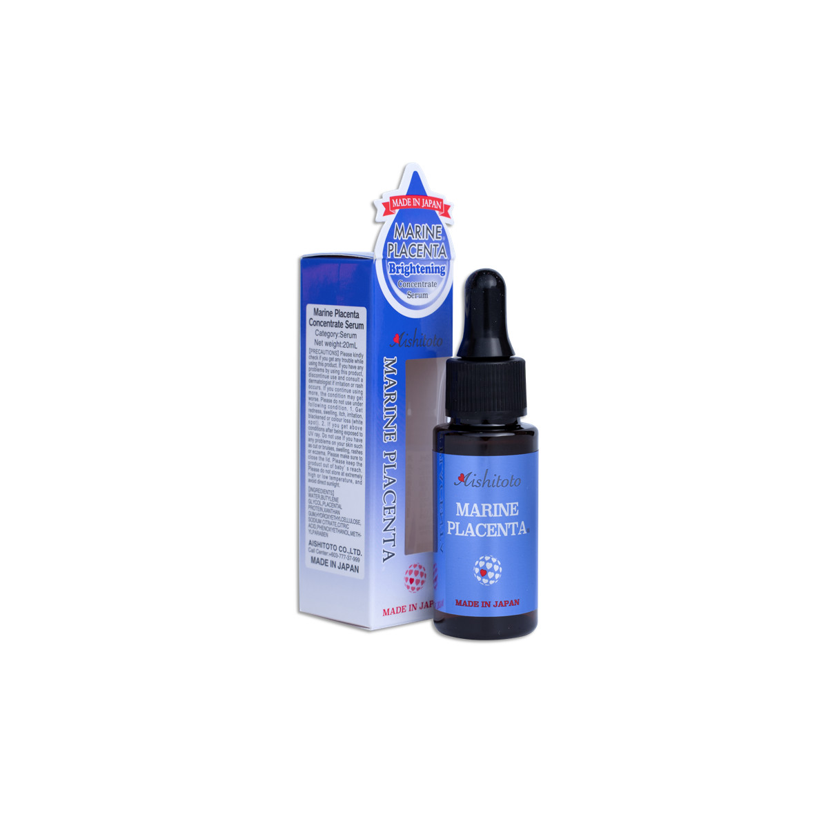 Serum Dưỡng Trắng Da AISHITOTO Marine Placenta Concentrated 20ml