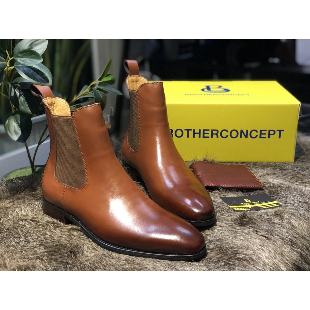 Giày Tây Alexander Chelsea boots Nâu