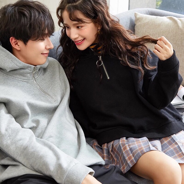Áo Hoodie Form Rộng Unisex Khóa Kéo Chất Nỉ Bông Thời Trang Hàn Quốc- FM2GV003