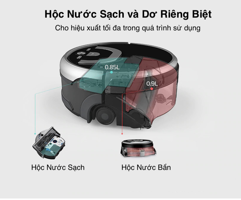 Robot Lau Chà Sàn Nhà ilife W400 - Hàng chính hãng