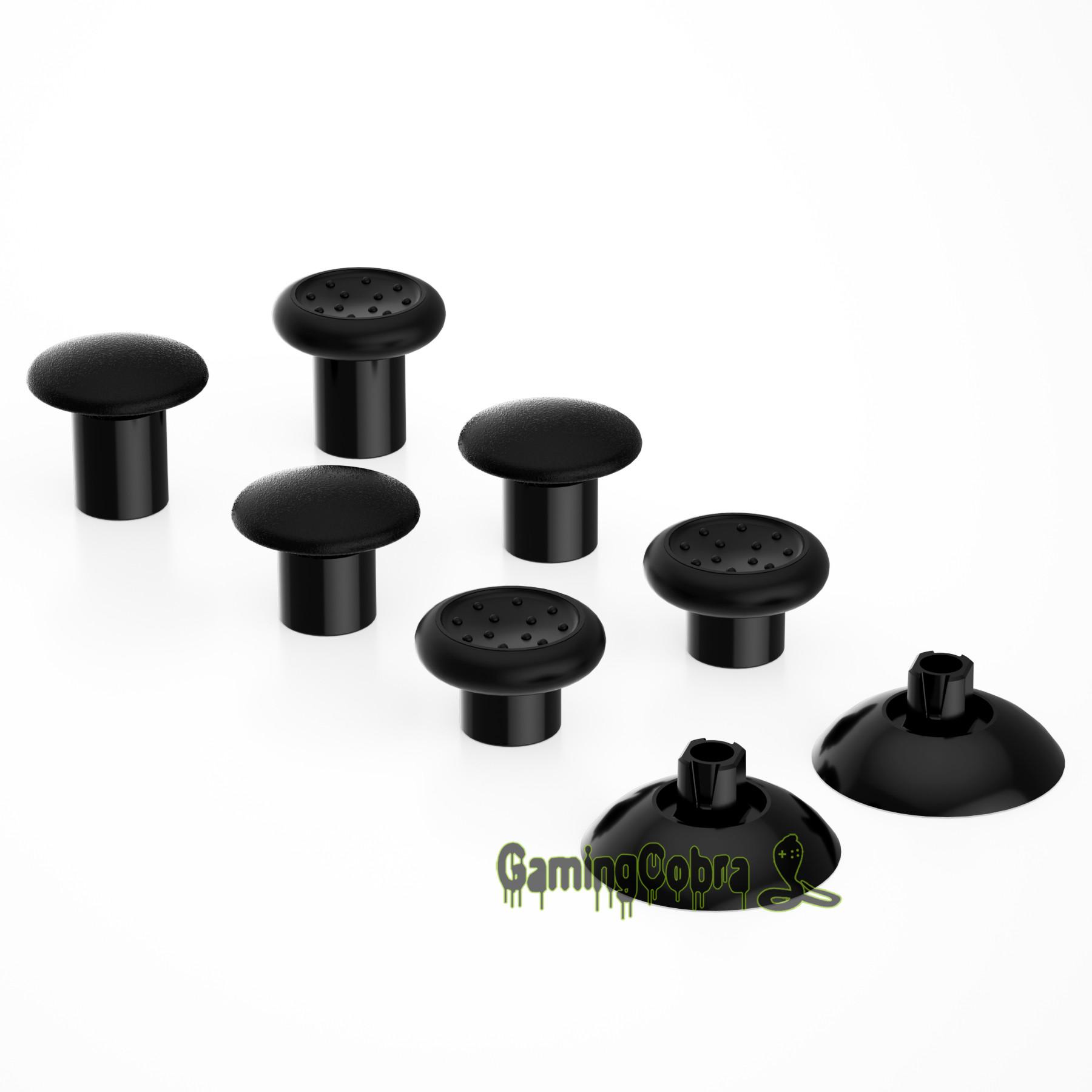 Thumbstick có thể hoán đổi cho nhau màu đen với 3 cần điều khiển có thể điều chỉnh cho bộ điều khiển PS5, cho PS4 Tất cả các bộ điều khiển mô hình màu: Đen