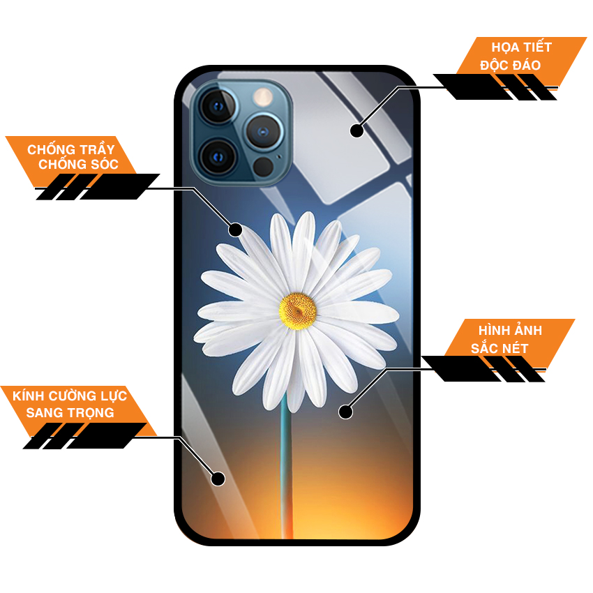 Ốp Lưng Kính Cượng Lực Cho Điện Thoại IPHONE 12 PRO MAX - 8035 CUCHOAMI10 - Hàng Chính Hãng