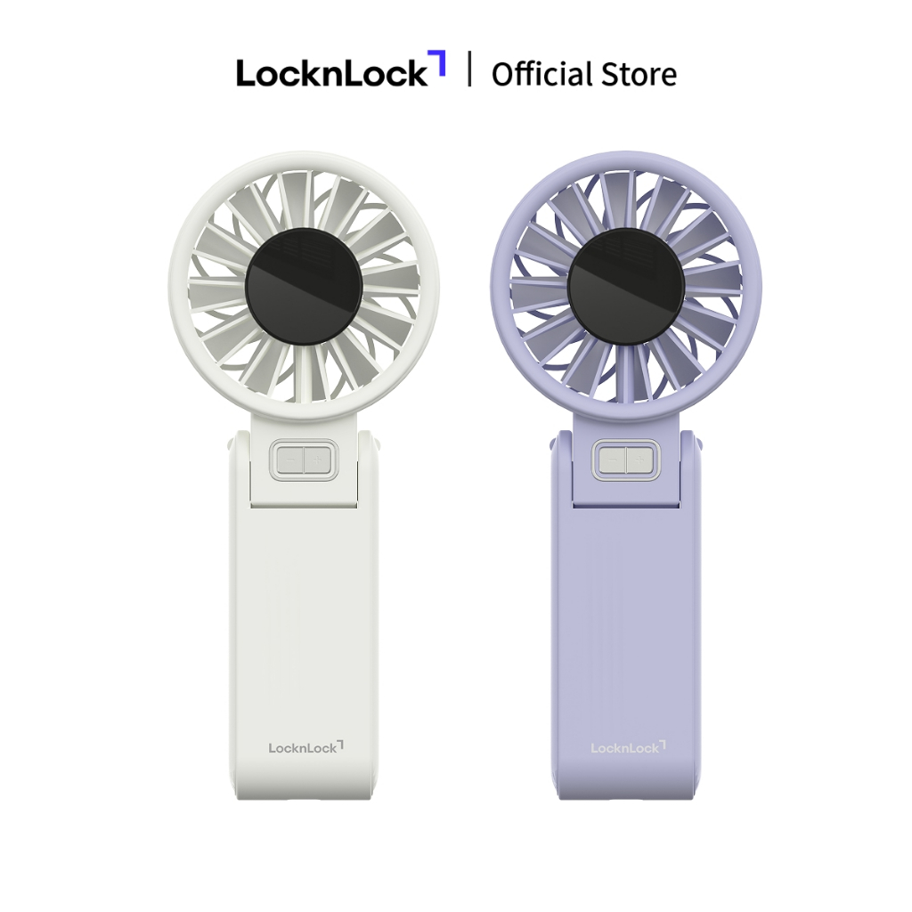 Quạt Cầm Tay LocknLock Siêu Mát 5 Tốc Độ & Gấp Gọn Linh Hoạt 180 độ ENF326 - Hàng Chính Hãng - JoyMall