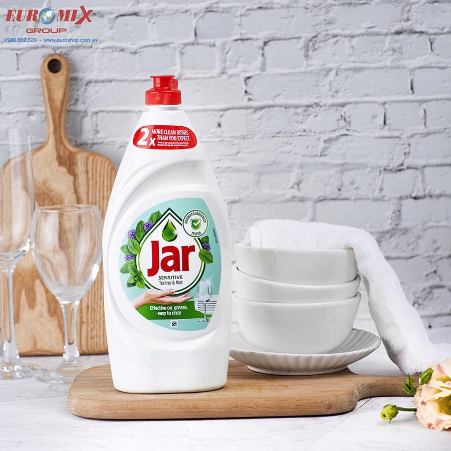 Nước Rửa Bát Jar 900ml Sensitive Tea Tree & Mint