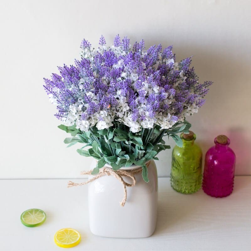 Cành Hoa giả, Hoa lavender trang trí để bàn làm việc