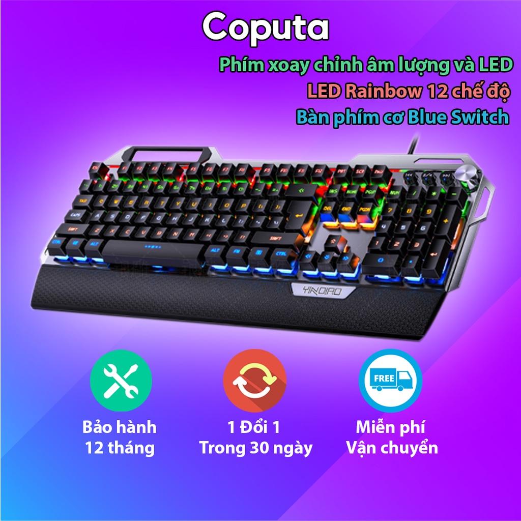 Hình ảnh Bàn phím cơ Gaming Coputa Bàn phím máy tính chơi game có dây LED RGB K100