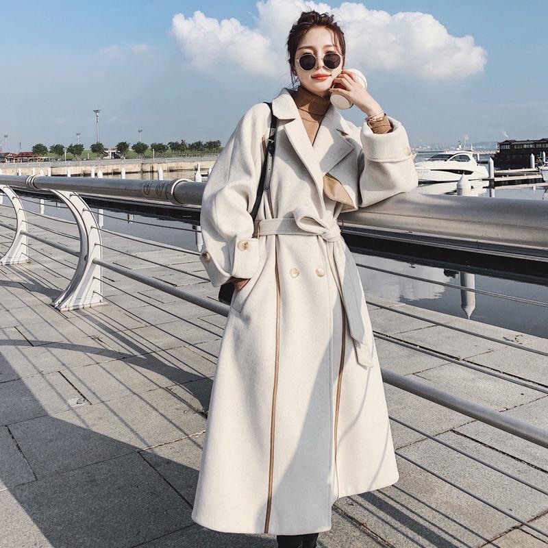 Áo Khoác Dạ nữ dáng dài phong cách hàn quốc mẫu mới chất đẹp mã RB04