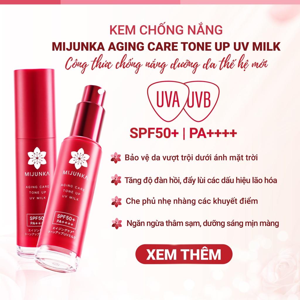 Kem chống nắng Mijunka Aging Care Toneup UV Milk SPF50+/PA++++ 30ml