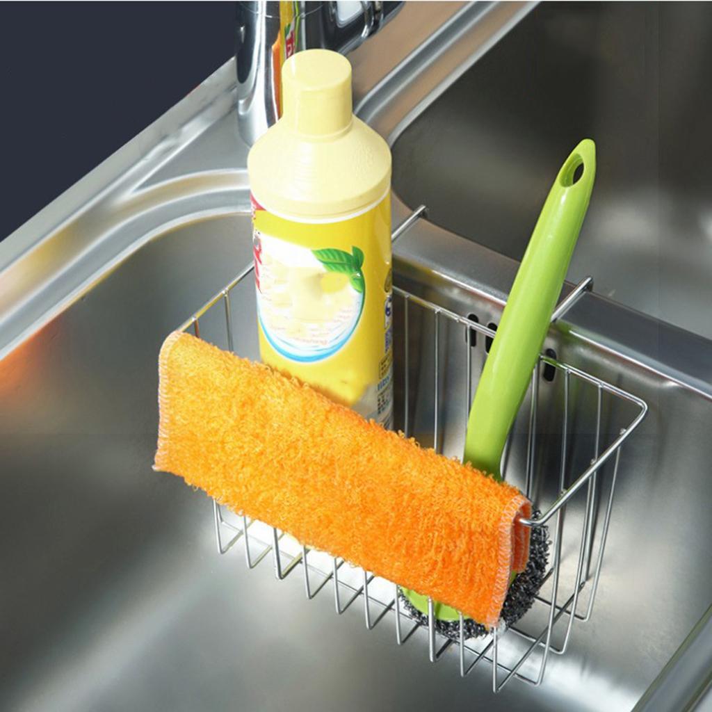 Kitchen Sponge Holder Dish Brush Holder Sink Organization Draining Basket