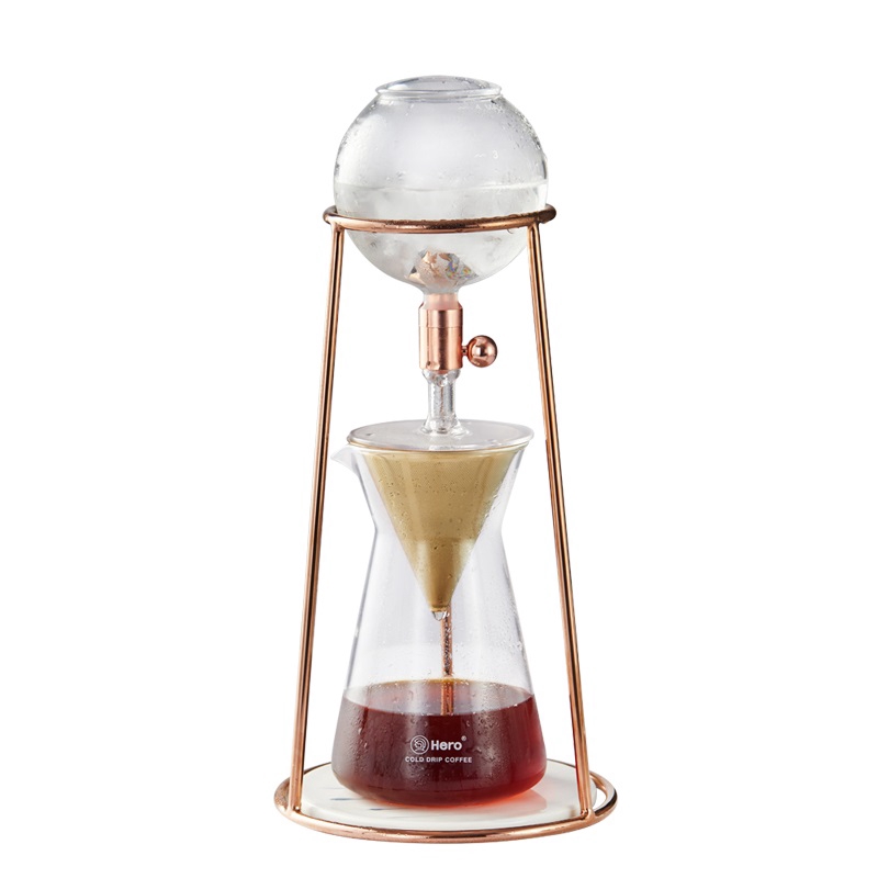[Hàng chính hãng Hero] - Tháp pha cà phê Hero DingYuan MINI Icedrip coffee maker 2 -4 cups / Màu Rose Gold