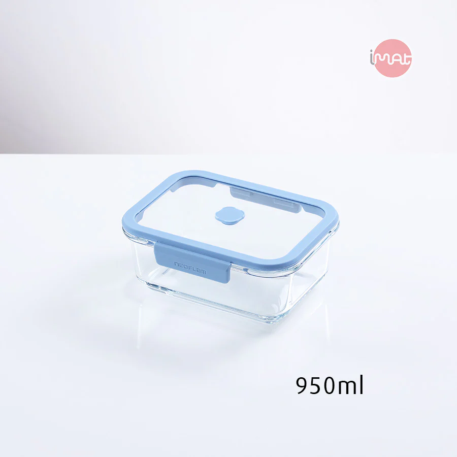 Bộ hộp thủy tinh chân không Neoflam VACU 6 món có bơm hút chân không kèm theo, dùng trong nhà bếp, lò nướng, lò vi sóng, tủ lạnh, máy rửa chén