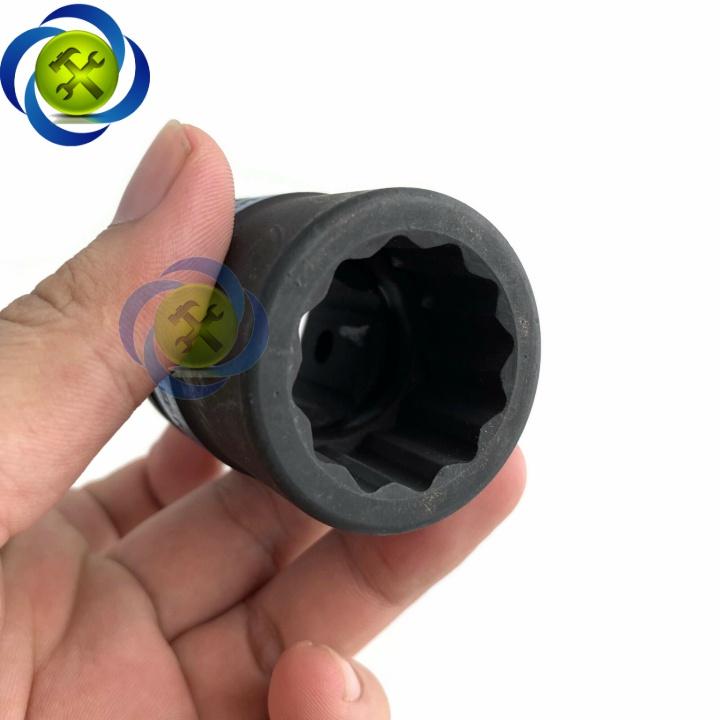 Tuýp 27mm 3/4 Kingtony 653027M loại ngắn 12 cạnh màu đen