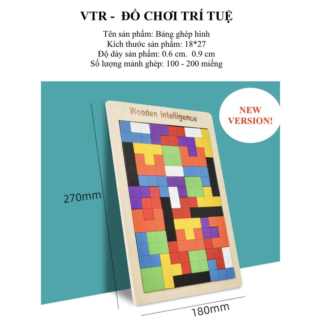 Bộ đồ chơi Tetris xếp gạch bằng gỗ