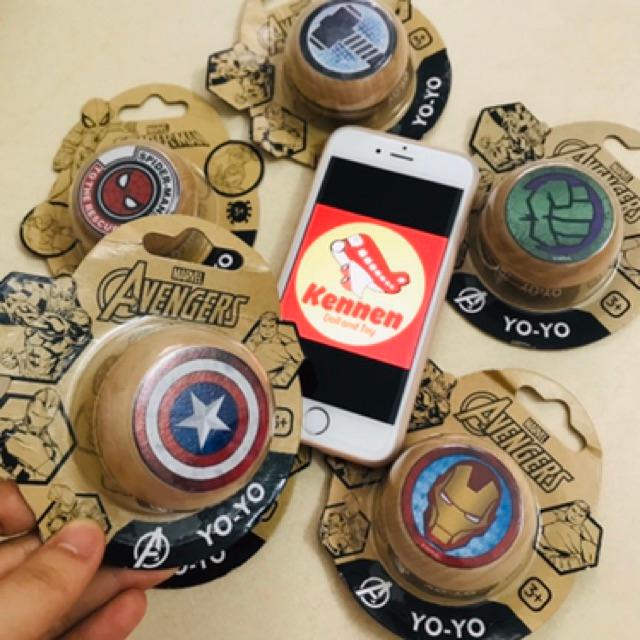 Yoyo gỗ in hình Marvel (Captain America/Iron man/Hulk/Thor)